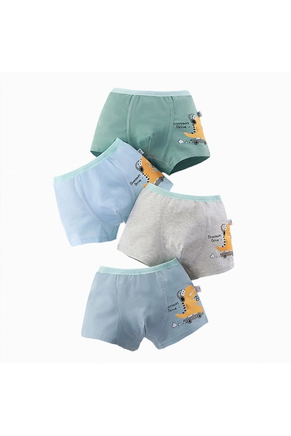 4 Pack Cotton Boys Boxer Briefs Toddler Underwear Comfort Lightweight Breathable Stretch Flex Underwear for Boy(L101-Pink,3-5 Y)