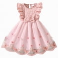 thumbnail image 1 of CAUYDY 4T 5T Toddler Girls Tulle Dress Flower Girl Wedding Dresses 6T 7T Kid Girl Princess Dress 2T 3T Little Baby Girl Ruffle Sleeveless Summer Dresses (Sizes 6-7 Years,D1-Pink), 1 of 5