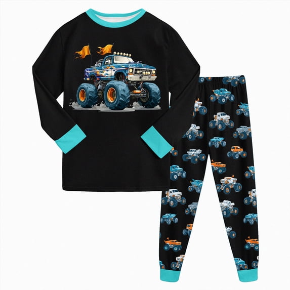 CAUYDY 5-6T 7-8Y 9-10Y Kid Pajamas Boy Clothing for Children Long Sleeve Shirt Elastic Pants 2Pcs Cute Fall Winter Set Boys Outfits Sizes 6-7 Years,Mint Green