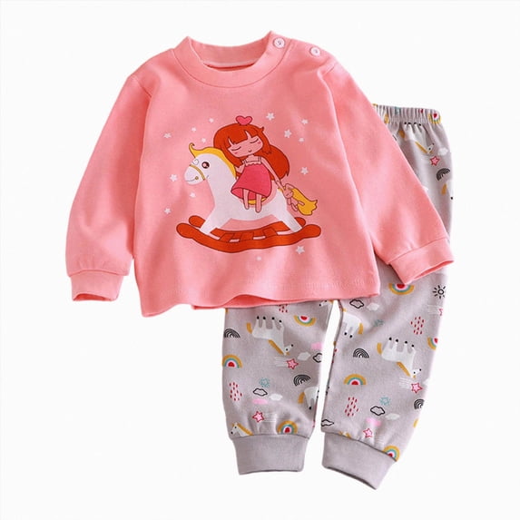CAUYDY 5-6T 7-8Y 9-10Y Kid Pjs Boy Clothing for Children Fall Winter Long Sleeve Tee Shirt Elastic Waist Pants 2Pcs Set Boys Outfits Sizes 8-9 Years,Red
