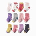 thumbnail image 1 of CAUYDY 5Y 6Y 7Y Girls Socks Set 12PC Kids Non-Slip Floor Socks Mid Cut for Fall Winter Spring Summer Sizes 5-7 Years, 1 of 4