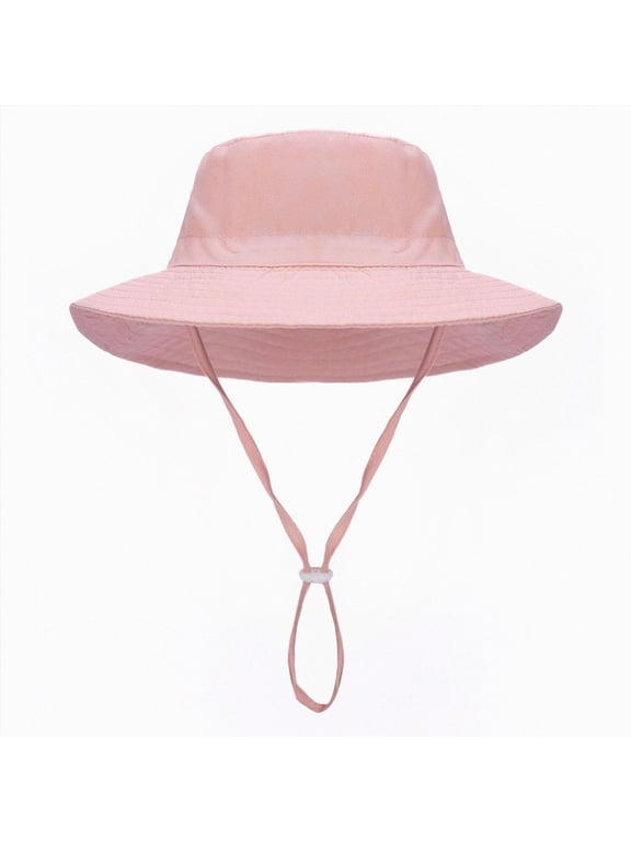 6 12 18 Months Baby Sun Hats 2T 3T 4T Toddler Sun Hat 5-10T Kids Summer UPF 50+ for Girls Boys Adjustable Beach Hats with Bucket Wide Brim (Sizes 3-6 Years,Pink)