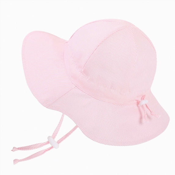 CAUYDY 6-12 Months Baby Girl Sun Hat Summer Beach Hats Sun Wide Brim 1-5T Toddler Bucket Hat Cap Kids Bucket Hat Sun Beach Cap for Boys Girls (Sizes 0-6 Months,Light Pink)