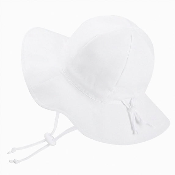 CAUYDY 6-12 Months Baby Girl Sun Hat Summer Beach Hats Sun Wide Brim 1-5T Toddler Bucket Hat Cap Kids Bucket Hat Sun Beach Cap for Boys Girls (Sizes 2-4 Years,White)