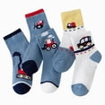 thumbnail image 1 of CAUYDY 6 7 8 Years School Boys Floor Socks 5PC Set Kids Cute Mid Calf Crew Socks for Fall Winter Spring Sizes 6-8 Years, 1 of 5