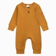 thumbnail image 1 of CAUYDY 6 9 12 18 Months Baby Boy Coming Home Outfits Newborn Bodysuit Preemie Clothing Fall Winter Long Sleeved Romper Infant Boys Sleepers Toddler Pjs Yellow for Sizes 18-24 Months, 1 of 9