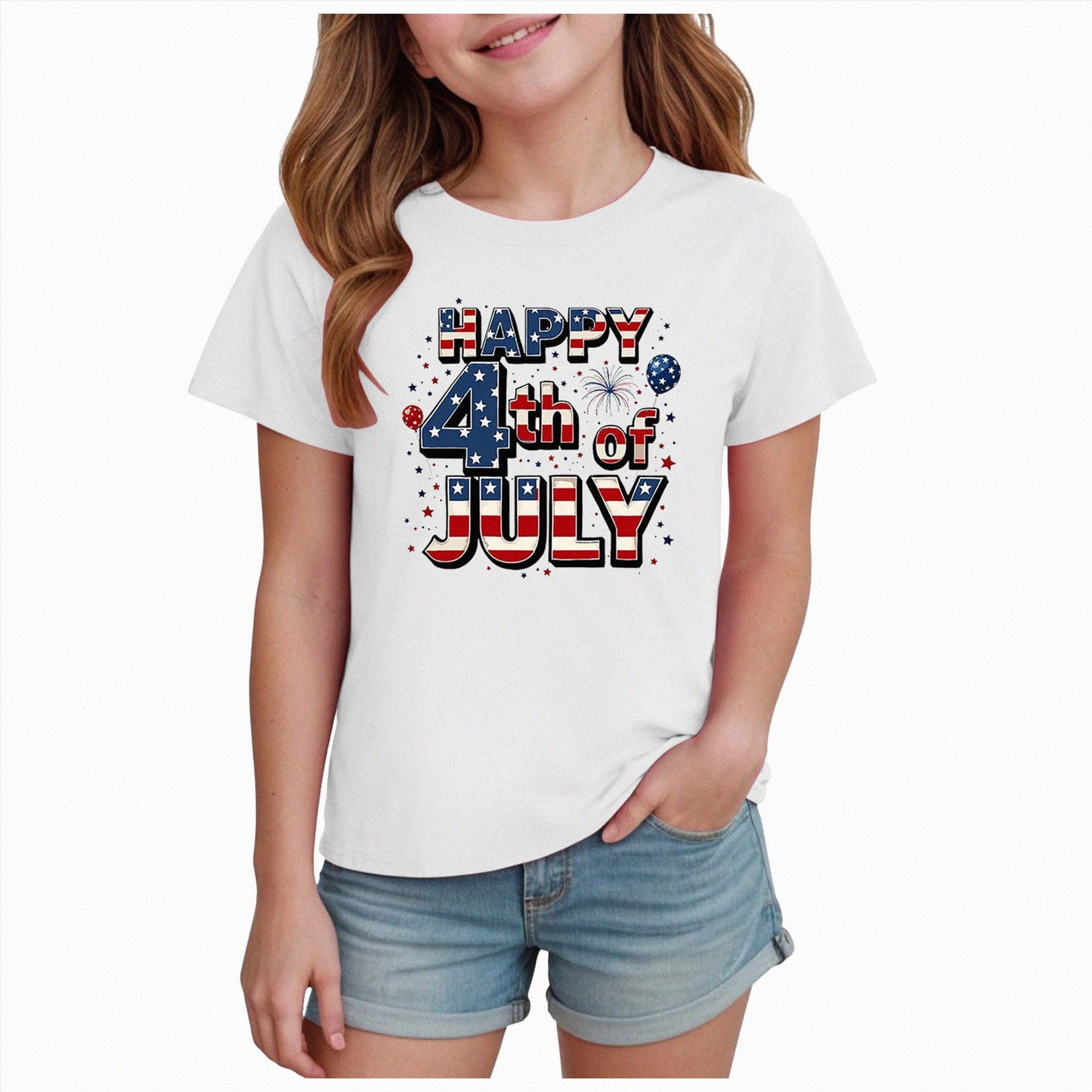 CAUYDY American Flag Shirt Toddler Boys Girls USA Flag Shirts Kids 4th ...