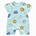 thumbnail image 1 of CAUYDY Baby Bodysuit Short Sleeve Romper 3 6 9 12 18 24 Months Newborn Spring Summer Pajamas Preemie Infant Boys Girls Sleepers Loungewear Sizes 3-6 Months,Mint Green, 1 of 6