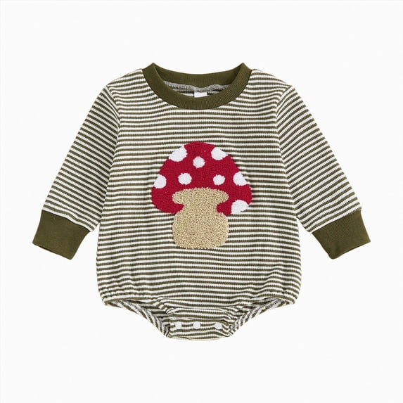CAUYDY Baby Boy Coming Home Outfits Newborn Sleepers 0 3 6 9 12 18 24 Months Preemie Clothes Long Sleeve Bodysuit Infant Boys Pajamas Fall Winter Romper Green for Sizes 6-12 Months