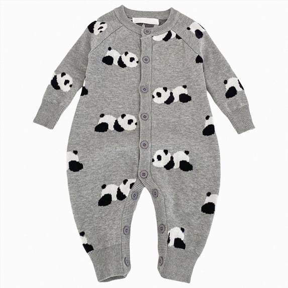 CAUYDY Baby Boy Coming Home Outfits Newborn Sleepers Preemie Clothing Fall Winter Long Sleeved Bodysuit Infant Boys Romper Pajamas 3 6 9 Months 1T 2T Grey for Sizes 6-12 Months
