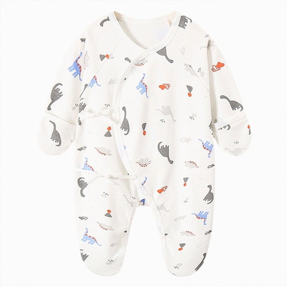 CAUYDY Baby Boy Coming Home Outfits Newborn Sleepers Preemie Clothing Fall Winter Long Sleeved Bodysuit Infant Boys Romper Pajamas 3 6 9 Months 1T 2T Light Gray for Sizes 1-3 Months