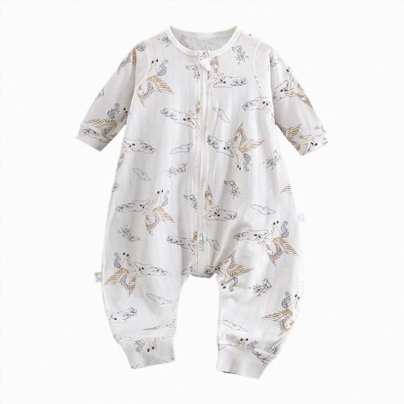 CAUYDY Baby Boy Gift Newborn Sleepers Preemie Clothing 3-6M 9-12M 18-24M Long Sleeve Romper Fall Winter Infant Boys Soft Pajamas Toddler Bodysuit Light Purple for Sizes 2-3 Years