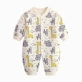thumbnail image 1 of CAUYDY Baby Boy Gift Newborn Sleepers Preemie Clothing 3-6M 9-12M 18-24M Long Sleeve Romper Fall Winter Infant Boys Soft Pajamas Toddler Bodysuit Light Yellow for Sizes 3-6 Months, 1 of 4