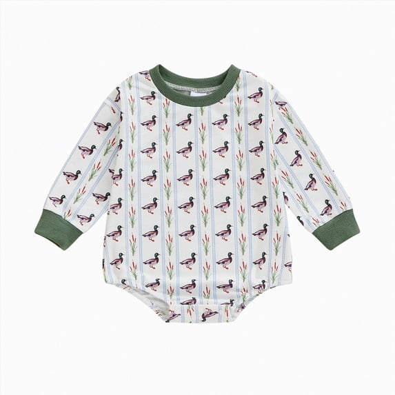 CAUYDY Baby Boy Gift Newborn Sleepers Preemie Clothing Fall Winter Long Sleeve Romper Infant Boys Pajamas Toddler One-Pieces 0 3 6 9 Months 1T 2T Light Green for Sizes 3-6 Months