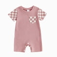 thumbnail image 1 of CAUYDY Baby Boy Rompers Cotton Clothes, Rompers for Newborn, Infant, and Baby Boy Short Sleeve Summer Clothing(C101-Pink,3-6 M), 1 of 5
