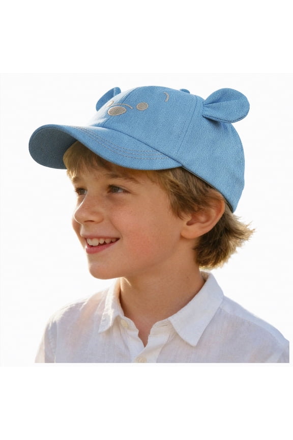 Baby Boys Baseball Cap Toddler Boy Baseball Hat Kid Ball Cap Newborn Hats Boys Girls Toddler Snapback Hat Kids Trucker Hats (Sizes 3-8 Years,H03-Blue)