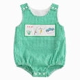 thumbnail image 1 of CAUYDY Baby Boys Clothes Spring Summer Infant Jumpsuit for Girls Preemie Short Sleeve One-Pieces Unisex Newborn Sleepwear 0 3 6 9 12 18 24 Months Sizes 0-3 Months,Green, 1 of 6