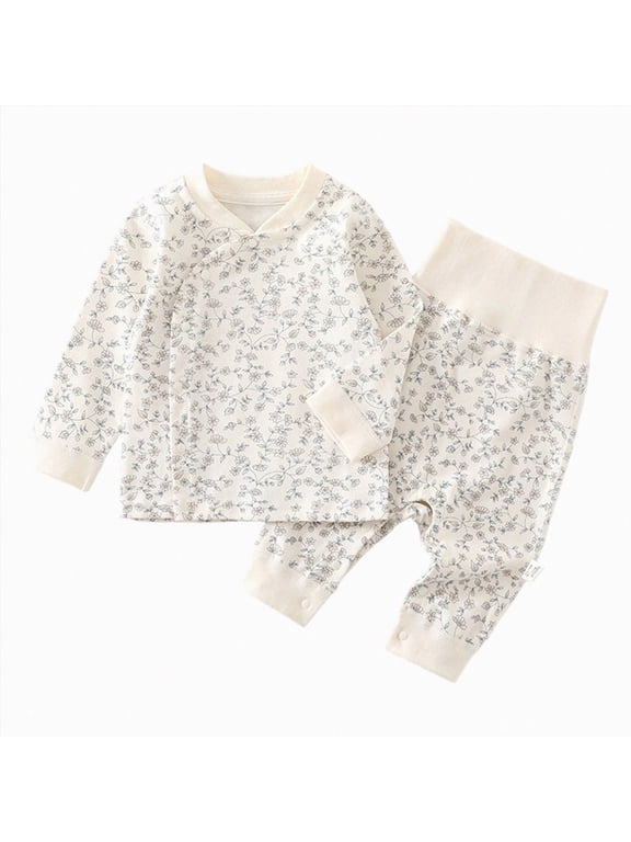 Baby Boys Pajamas Toddler Sleepers 12 18 24 Months 1T 2T Long Sleeve Shirt Elastic Pants 2 Piece Comfy Set Newborn Outfits for Boy Fall Winter Sizes 18-24 Months,Light Gray