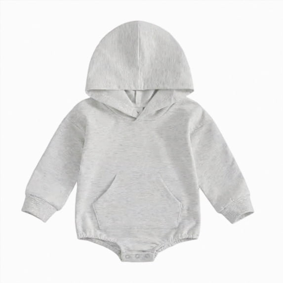 CAUYDY Baby Boys Romper Newborn Clothes Fall Winter Preemie Long Sleeve Bodysuit Infant Boy Pajamas Toddler Sleepwear 6 9 12 18 Months Grey for Sizes 18-24 Months
