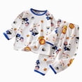 thumbnail image 1 of CAUYDY Baby Boys Sleepers Little Kid Pajamas Fall Winter Long Sleeve Shirt Elastic Waist Pants 2 Piece Soft Set Child Outfits Toddler Clothes for Boy 2T-5T Sizes 4-5 Years,Dark Blue, 1 of 5