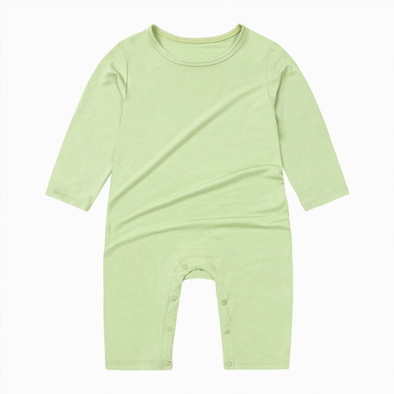 CAUYDY Baby Boys Sleepers Newborn Clothes 3 6 9 Months 1T 2T Fall Winter Preemie Long Sleeve Romper Infant Boy Comfy Pajamas Toddler Loungewear Green for Sizes 3-6 Months