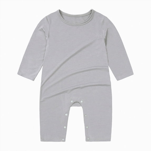 CAUYDY Baby Boys Sleepers Newborn Clothes 3 6 9 Months 1T 2T Fall Winter Preemie Long Sleeve Romper Infant Boy Comfy Pajamas Toddler Loungewear Grey for Sizes 9-12 Months