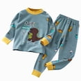 thumbnail image 1 of CAUYDY Baby Boys Sleepers Toddler Girl Outfits Long Sleeved T-Shirt and Pants 2Pcs Set Soft Little Kids Pjs Summer Fall Winter Spring 3T 4T,Navy, 1 of 5