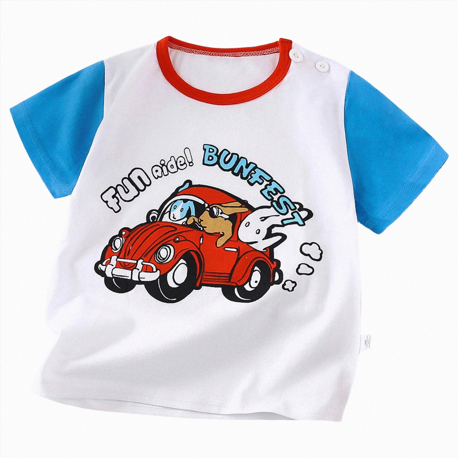 CAUYDY Baby Boys and Toddler Basic Undershirts Tops Short Sleeve ...