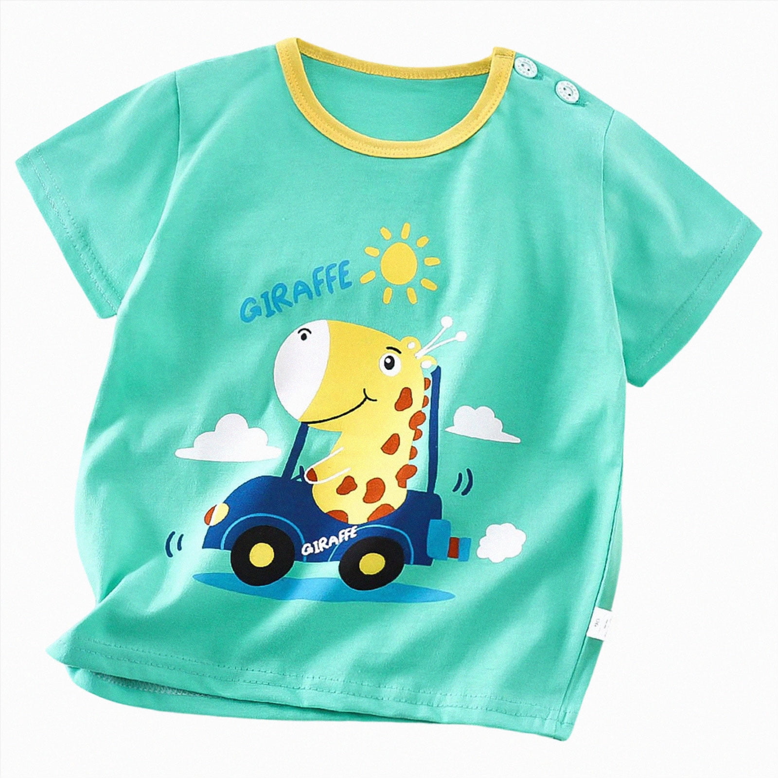 CAUYDY Baby Boys and Toddler Basic Undershirts Tops Short Sleeve ...