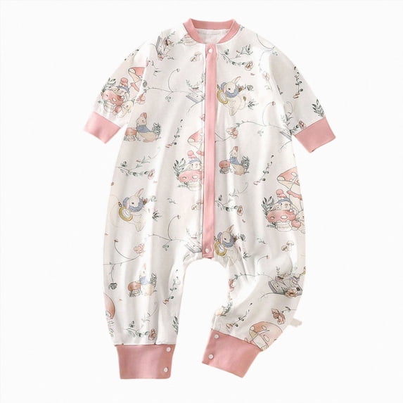 CAUYDY Baby Girl Coming Home Outfits Newborn Clothing Preemie Long Sleeve Romper Fall Winter Infant Girls Soft Pajamas Toddler Bodysuit 3-6M 9-12M 18-24M Sizes 4-5 Years ,Light Pink