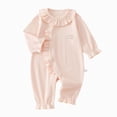 thumbnail image 1 of CAUYDY Baby Girl Coming Home Outfits Newborn Sleepers Preemie Clothing Fall Winter Long Sleeved Bodysuit Infant Girls Romper Pajamas 3 6 9 Months 1T 2T Sizes 12-18 Months,Light Pink, 1 of 4