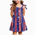 thumbnail image 1 of CAUYDY Baby Girl Dresses Toddler Girls 4th of July Straps Dress Kids American Flag Stars Striped Sundress Child Independence Day Outfits 1T 2T 3T 4T 5T 6T (Sizes 5-6 Years,Dark Blue), 1 of 5