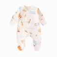 thumbnail image 1 of CAUYDY Baby Girl Gift Newborn Sleepers Preemie Clothing 3-6M 9-12M 18-24M Long Sleeve Romper Fall Winter Infant Girls Soft Pajamas Toddler Bodysuit Sizes 3-6 Months,Dark Blue, 1 of 4