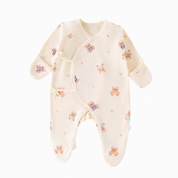 CAUYDY Baby Girl Gift Newborn Sleepwear Preemie Clothes Long Sleeved Jumpsuit Infant Girls Romper Fall Winter Toddler Pajamas 3 6 9 Months 1T 2T Sizes 1-3 Months,Navy