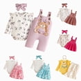 thumbnail image 1 of CAUYDY Baby Girl Going Home Outfit Newborn Ruffle Long Sleeve Romper 3-Piece Layette Set 0 3 6 9 12 18 Monthes Preemie Clothes Cute Ropa De Bebe Nina Light Purple Sizes 6-9 Months, 1 of 9
