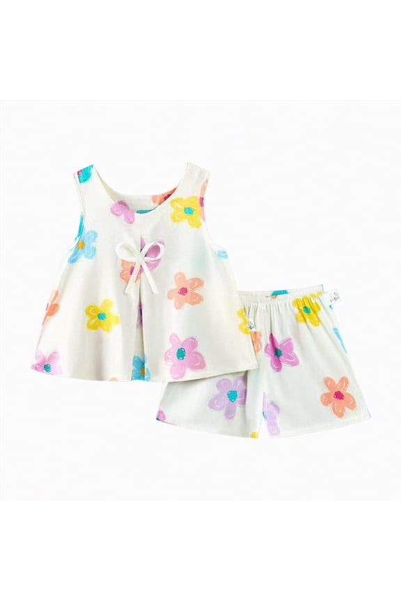 Baby Girls Clothes Toddler Girl Summer Outfits Kids Girl Short Sleeve T-shirt + Casual Shorts Pants for Kids 6 9 12 18 24 Months 1T 2T 3T 4T 5T 6T 7T (Sizes 18-24 Months,D01-Purple)