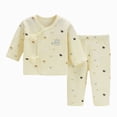thumbnail image 1 of CAUYDY Baby Girls Pjs Infant Sleepers for Girl Long Sleeved Shirt Elastic Waist Pants 2Pcs Set Newborn Pajamas Preemie Clothes Fall Winter 0M 3M 6M 9M 12M Sizes 6-9 Months,Yellow, 1 of 7