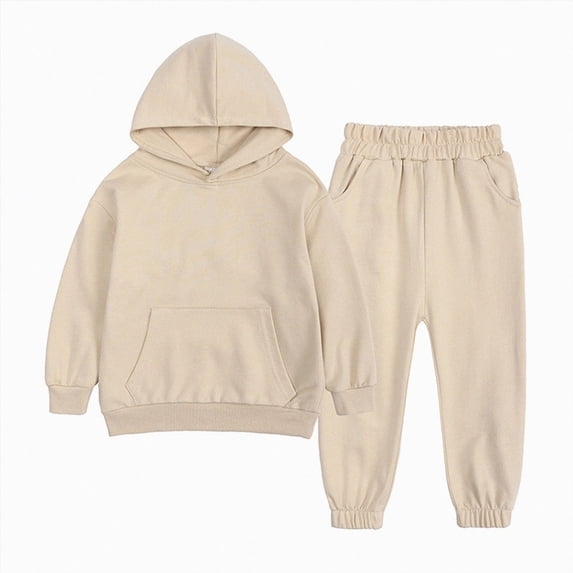 CAUYDY Baby Outfits for Boys 2T 3T 4T 5T Newborn Long Sleeve Top Joggers Pants 2PCS Matching Set 0 3 6 9 12 Month Infant Fall Winter Clothing Khaki for Sizes 2-3 Years