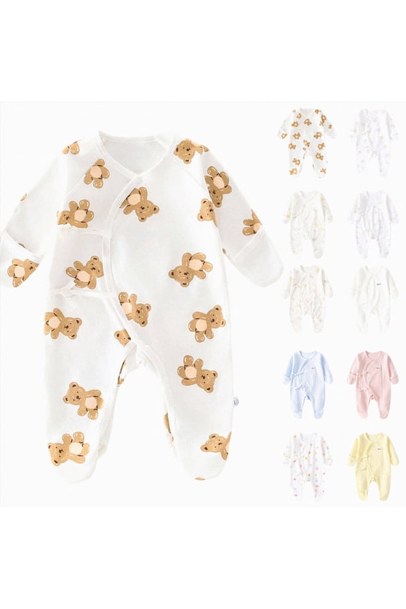 Baby Pajamas Bodysuit Newborn Long Sleeve Romper Sleepers Preemie Infant Clothes Boys Girls Jumpsuit Spring Summer Fall Winter Sizes 3-6 Months,Light Purple