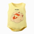 thumbnail image 1 of CAUYDY Boy Clothes for Infant Preemie Short Sleeve Jumpsuit for Girl Newborn One-Pieces 0 3 6 9 12 18 24 Months Spring Summer Baby Sleepwear Sizes 9-12 Months,Yellow, 1 of 5