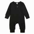 thumbnail image 1 of CAUYDY Boy Clothing for Infant Preemie Long Sleeve Loungewear for Girl Newborn Bodysuit 0 3 6 9 Months 1T 2T Fall Winter Baby Romper Sizes 0-4 Months,Black, 1 of 9