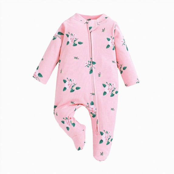CAUYDY Boy Clothing for Infant Preemie Long Sleeve Loungewear for Girl Newborn Bodysuit 0-3M 6-9M 12-18M Fall Winter Baby Romper Sizes 6-12 Months,Pink