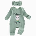 thumbnail image 1 of CAUYDY Boy Loungewear for Infant Preemie Long Sleeved Bodysuit for Girl Newborn Romper 0 3 6 9 Months 1T 2T Fall Winter Baby Sleepers Sizes 0-3 Months,Green, 1 of 6