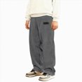 thumbnail image 1 of CAUYDY Boy's Baggy Sweatpants Wide Leg Elastic Waist Casual Athletic Pants with Pockets Kid Back to School Clothes Fall Winter Grey Sizes 11-12 Years, 1 of 4