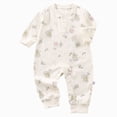 thumbnail image 1 of CAUYDY Boys Clothes for Baby Newborn Sleepers 3 6 9 12 18 24 Months Preemie Long Sleeve Romper Infant Boy Pajamas Fall Winter Toddler Bodysuit Beige for Sizes 3-6 Months, 1 of 7
