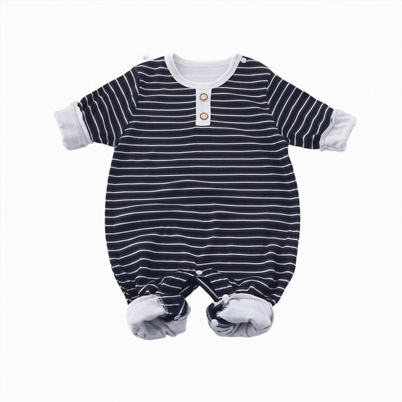CAUYDY Boys Pajamas for Newborn Baby Clothes 0 3 6 9 Months 1T 2T Preemie Long Sleeve Romper Fall Winter Infant Boy Bodysuit Toddler Sleepwear Black for Sizes 0-3 Months