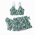 thumbnail image 1 of CAUYDY Children Girls Teen Girls Summer Swimsuit 2 Pcs Bathing Suits Cute Bikini Tankini Sets with Cover Ups Beach Skirt for Kid 7T 8T 9T 10T 11T 12T 13T 14T (Sizes 12-13 Years,F02-Green), 1 of 4