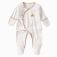 thumbnail image 1 of CAUYDY Clothes for Baby Boys Newborn Sleepers 3 6 9 12 18 24 Months Preemie Long Sleeve Bodysuit Fall Winter Infant Boy Cute Romper Toddler Pajamas Brown for Sizes Newborn, 1 of 6
