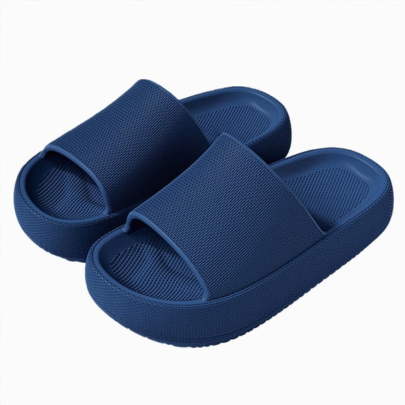 CAUYDY Cloud Slides for Kids Boys Girls Shower Bathroom Slippers Slip on Sandals Non-Slip Open Toe Pillow Slippers-Quick Drying Summer Beach Pool Shoes(L101-Blue,1.5)