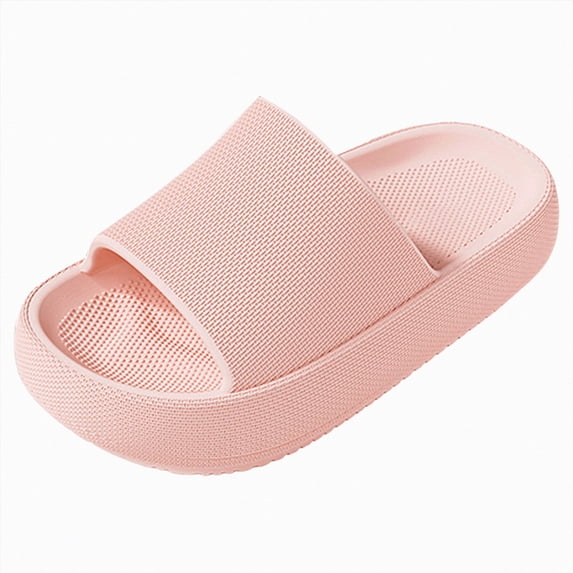 CAUYDY Cloud Slides for Kids Boys Girls Shower Bathroom Slippers Slip on Sandals Non-Slip Open Toe Pillow Slippers-Quick Drying Summer Beach Pool Shoes(L101-Pink,10)